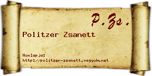 Politzer Zsanett névjegykártya